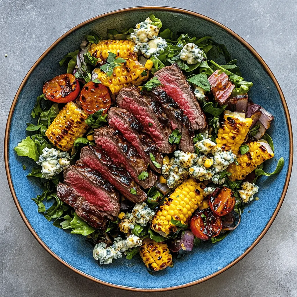 This Balsamic Steak Gorgonzola Salad with Grilled Corn is a delightful mix of flavors and textures! Juicy steak, tangy gorgonzola, and sweet grilled corn come together on a bed of fresh greens. Perfect for a summer dinner or a hearty lunch, this recipe is not only delicious but also quick to prepare. Save this pin for your next meal and impress your friends and family!