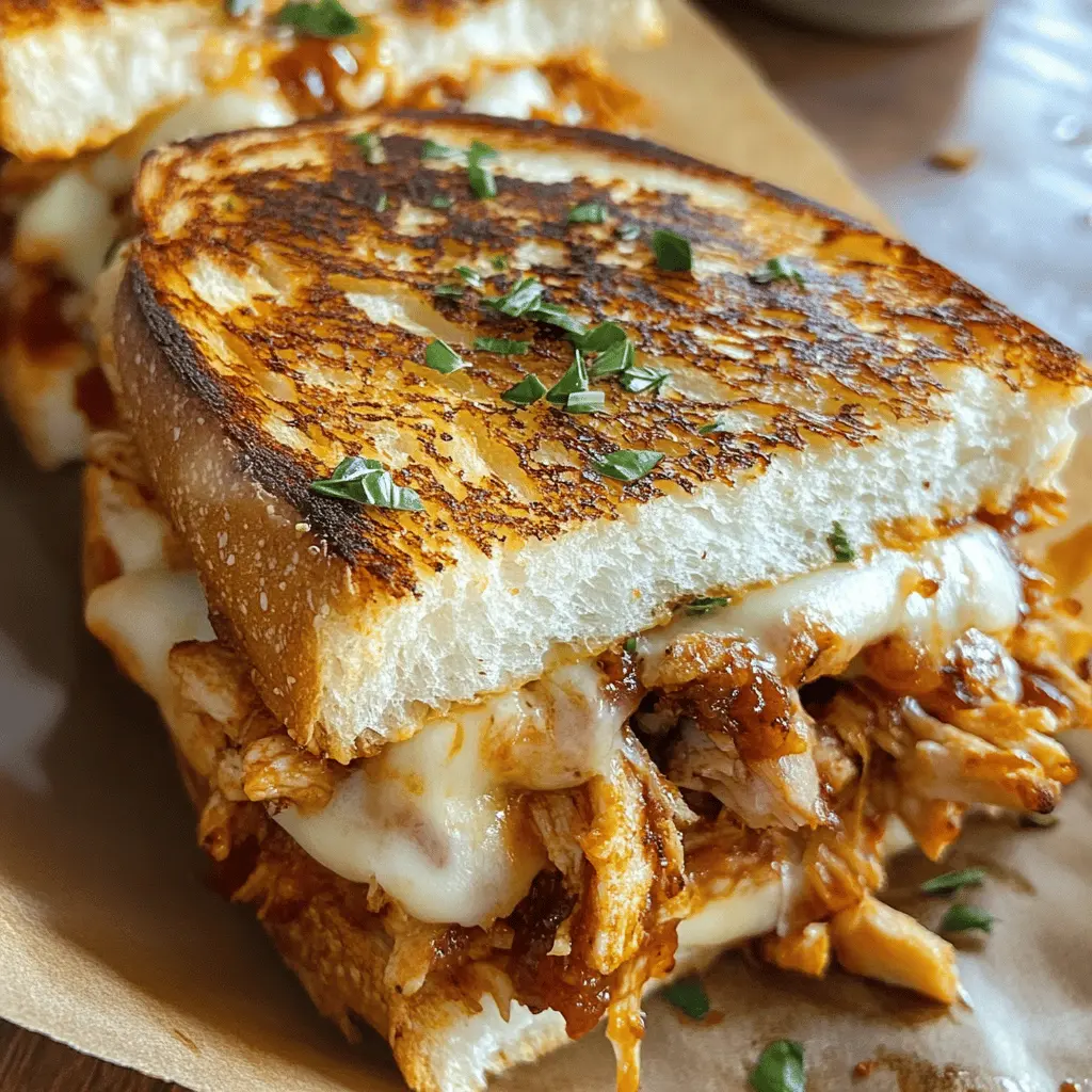 Melted cheese meets smoky BBQ chicken in this delicious grilled cheese sandwich! Perfect for lunch or a quick dinner, this recipe combines tender chicken, gooey cheese, and a hint of tangy BBQ sauce. Don’t miss out on this savory twist that will elevate your grilled cheese game. Save this recipe for your next cozy meal!