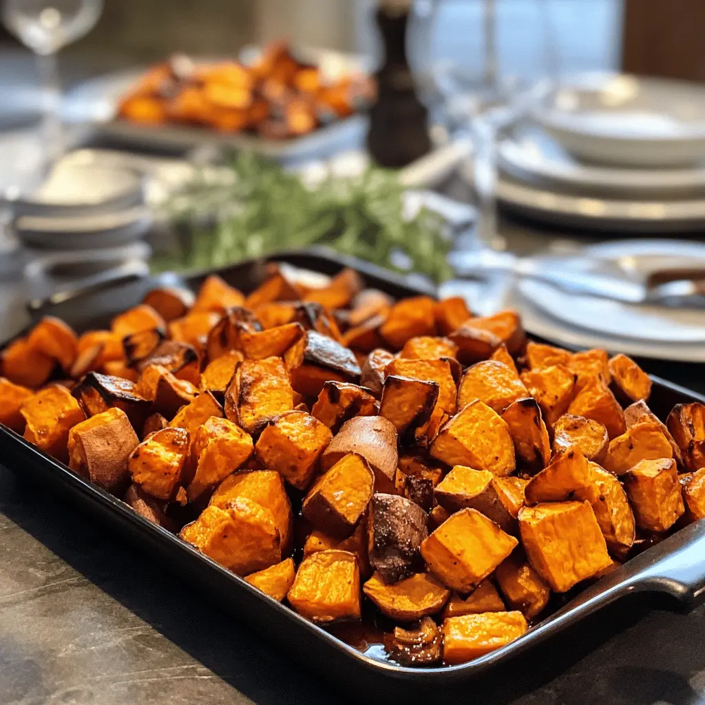 Savor the goodness of perfectly roasted sweet potatoes! This easy recipe brings out their natural sweetness and adds a crispy texture that pairs perfectly with any meal. Toss them with olive oil and your favorite spices for a burst of flavor. Save this recipe for your next family dinner or holiday feast!