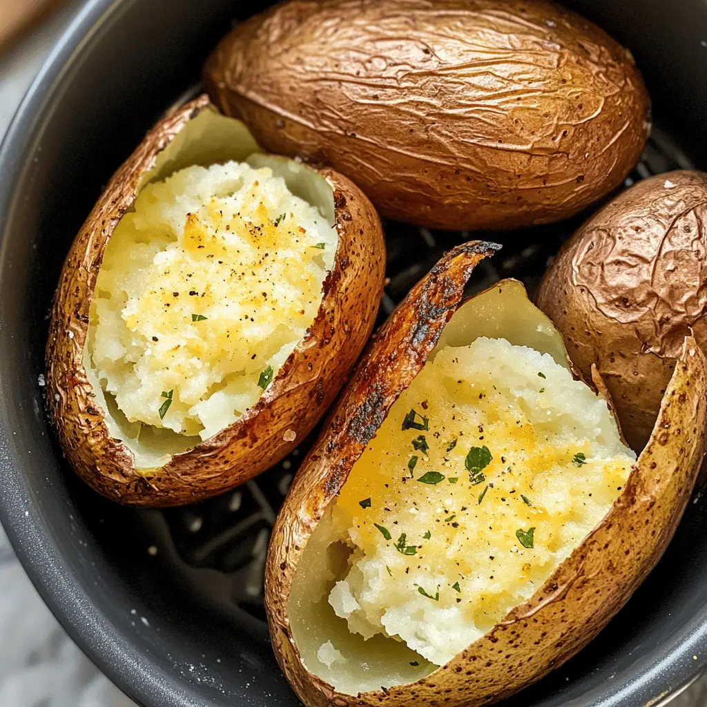 Crispy on the outside and fluffy on the inside, this Air Fryer Baked Potato recipe is a game changer for your weeknight meals! Perfectly seasoned and easy to make, these baked potatoes are great as a side or topped with your favorite fixings. Save this pin for your next cozy dinner!