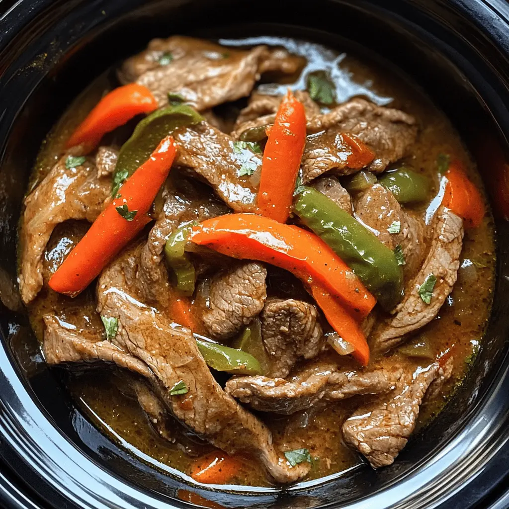 Cozy up with this mouthwatering Crock Pot Pepper Steak! Tender beef simmered in a savory sauce with vibrant bell peppers makes for the perfect weeknight dinner. This easy recipe is packed with flavor, and it’s a fantastic one-pot meal that your family will love! Save this recipe for a hassle-free dinner that’s both delicious and satisfying!