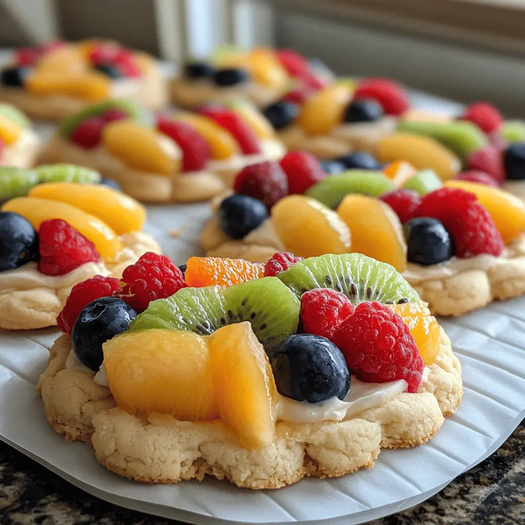 Bring a burst of color and flavor to your table with these delightful Fruit Pizza Cookies! Soft, sugar cookies topped with a creamy frosting and a colorful array of fresh fruit make for a fun dessert everyone will love. Perfect for parties, picnics, or any gathering, be sure to save this recipe for a treat that brightens up any occasion!