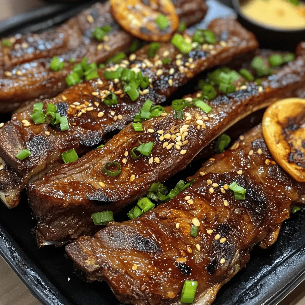 Try these delicious Galbi Korean Grilled Flanken Ribs, bursting with flavors from a sweet and savory marinade! Perfect for summer barbecues or family dinners, these tender ribs will be the highlight of your meal. Save this recipe for your next gathering and impress your guests with mouthwatering Korean cuisine!