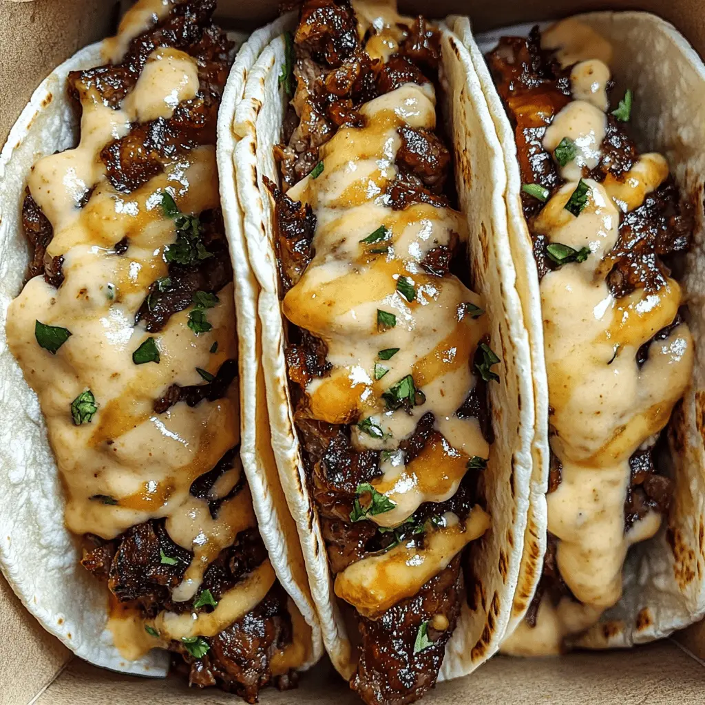 These Garlic Butter Honey BBQ Beef Tacos are bursting with flavor! Tender beef is sautéed in a delicious garlic butter and sweet honey BBQ sauce, then wrapped in warm tortillas. Perfect for taco night or any casual gathering! Save this recipe to impress your family and friends with a twist on a classic favorite. Enjoy these tacos any day of the week!
