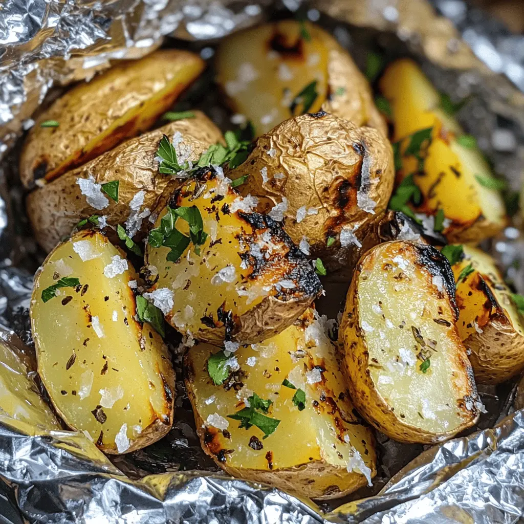 Transform your barbecue with these Garlic Herb Grilled Potatoes in Foil! Packed with fresh garlic, fragrant herbs, and a crisp finish, they’re a delicious side that’s easy to prepare. Perfect for summer cookouts or family dinners, these flavorful potatoes will have everyone coming back for more. Save this recipe for your next gathering!