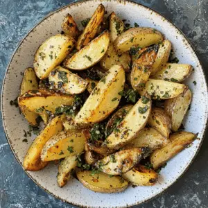 These Greek Roasted Potatoes are the perfect side dish! Coated in olive oil, garlic, and fresh herbs, they offer a crispy exterior and a fluffy interior. Enjoy the zesty lemon and earthy flavors that brighten up any meal. Save this recipe for busy weeknights or to impress guests at your next gathering! 🍋🥔✨ #GreekPotatoes #SideDish #HealthyCooking