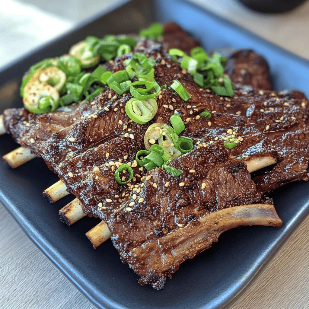Get ready to impress with these mouthwatering Grilled Korean Short Ribs! These juicy, marinated ribs are bursting with a sweet and savory flavor that will delight your taste buds. Perfect for summer barbecues or family dinners, this recipe is a must-save for your next cookout. Enjoy them with a side of rice and kimchi for an authentic experience!