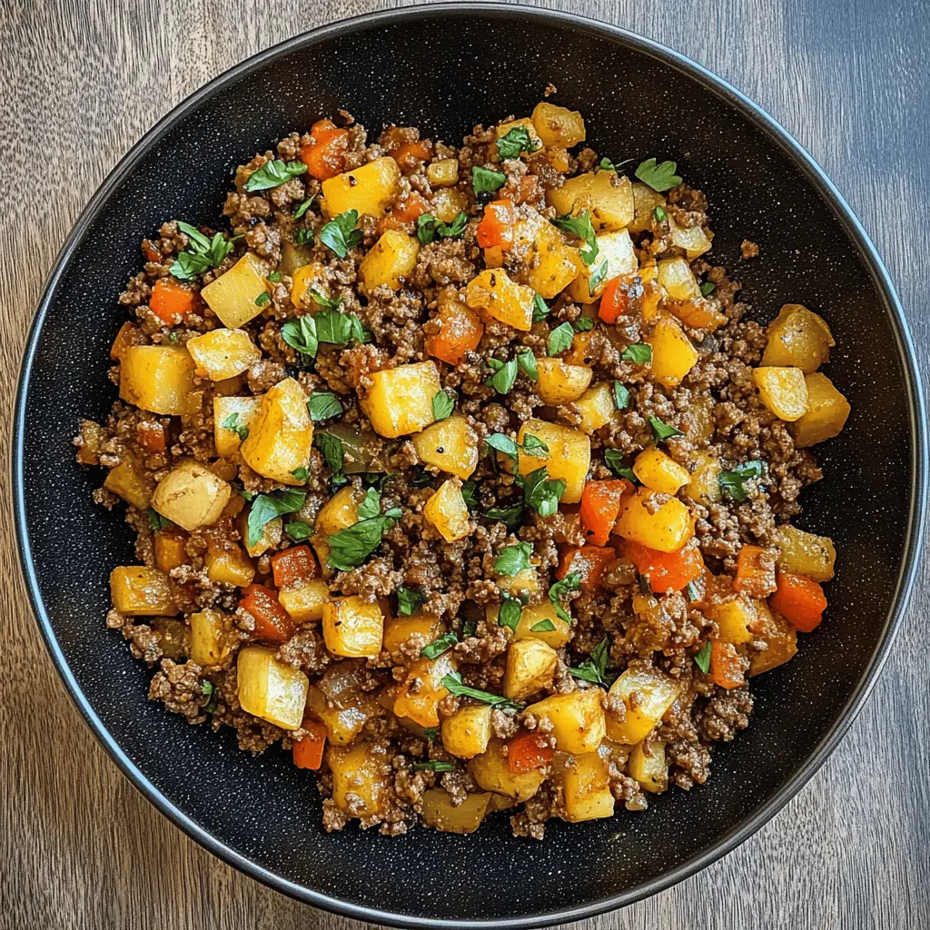 Looking for a comforting meal that is both hearty and easy to prepare? This ground beef and potatoes recipe is packed with flavor and is perfect for busy weeknights. With tender potatoes and seasoned beef, it's a crowd-pleaser that everyone will love. Save this recipe for your next family dinner or cozy night in!