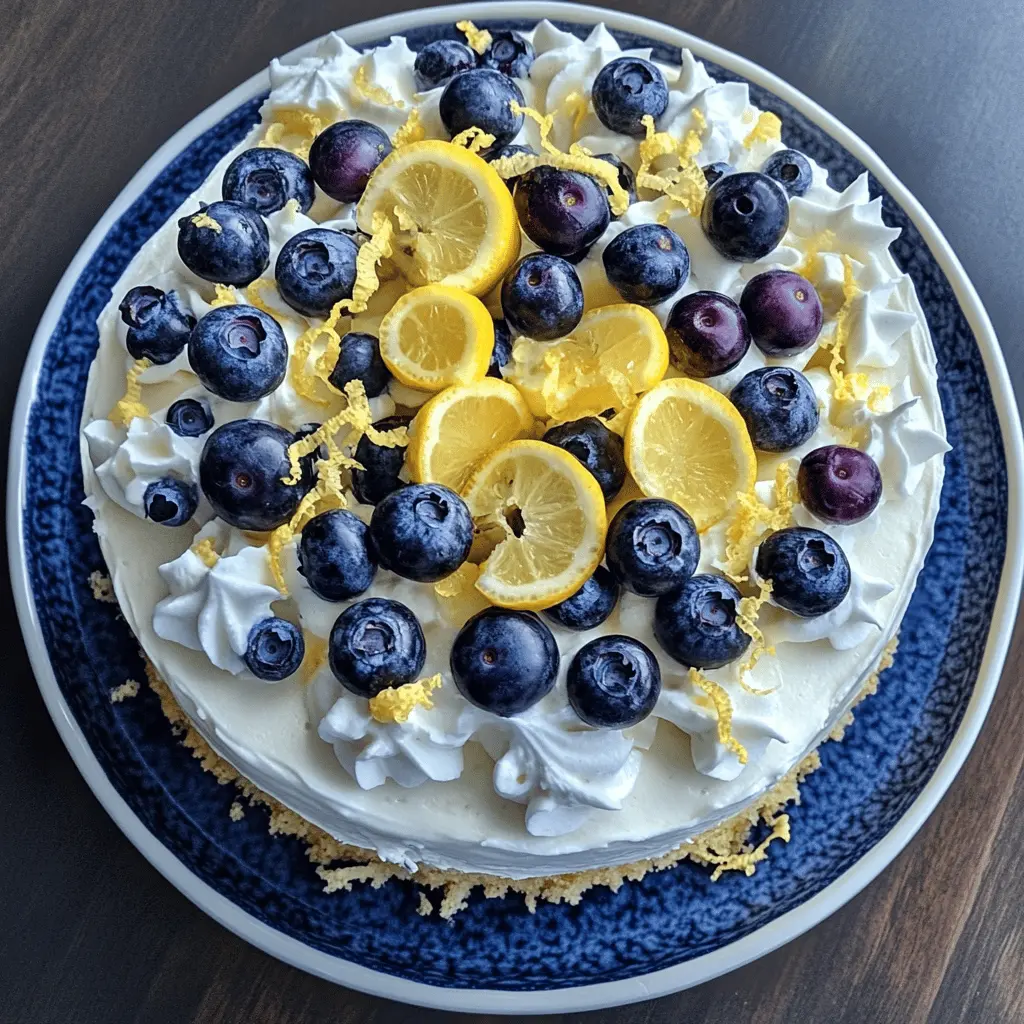 This No-Bake Lemon Dazzling Blueberry Cream Cake is a refreshing treat that combines zesty lemon flavor with luscious blueberries. Perfect for warm days, it requires no baking and comes together in a flash! Save this recipe for your next gathering, picnic, or a simple dessert at home. Your taste buds will thank you!