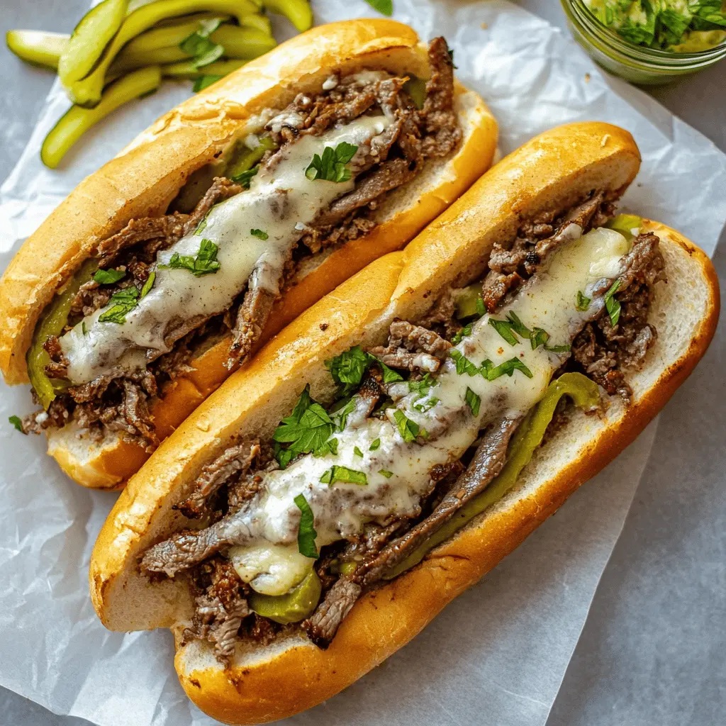 Get ready for a taste of Philadelphia with this classic Philly Cheesesteak recipe! Made with thinly sliced beef, melted provolone cheese, and sautéed onions all piled high on a soft hoagie roll, it's a hearty sandwich that's perfect for any meal. Save this recipe for your next gathering or game day feast!
