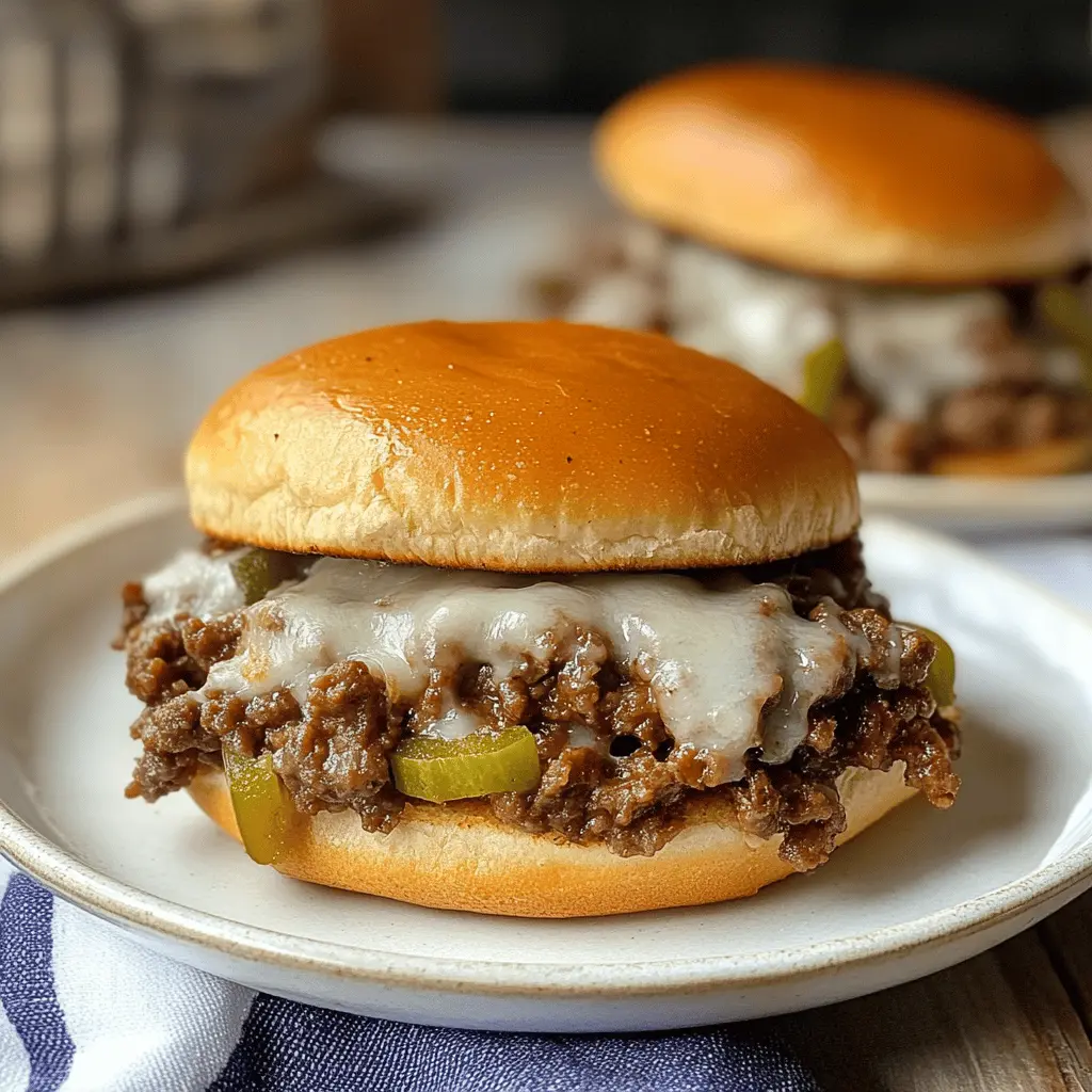 Get ready for a fun twist on a classic! These Philly Cheesesteak Sloppy Joes combine the beloved flavors of cheesesteaks with the ease of sloppy joes. Tender beef, sautéed bell peppers, and melting cheese come together in a deliciously messy meal that's perfect for family dinners or casual get-togethers. Save this recipe for your next gathering and watch it disappear!