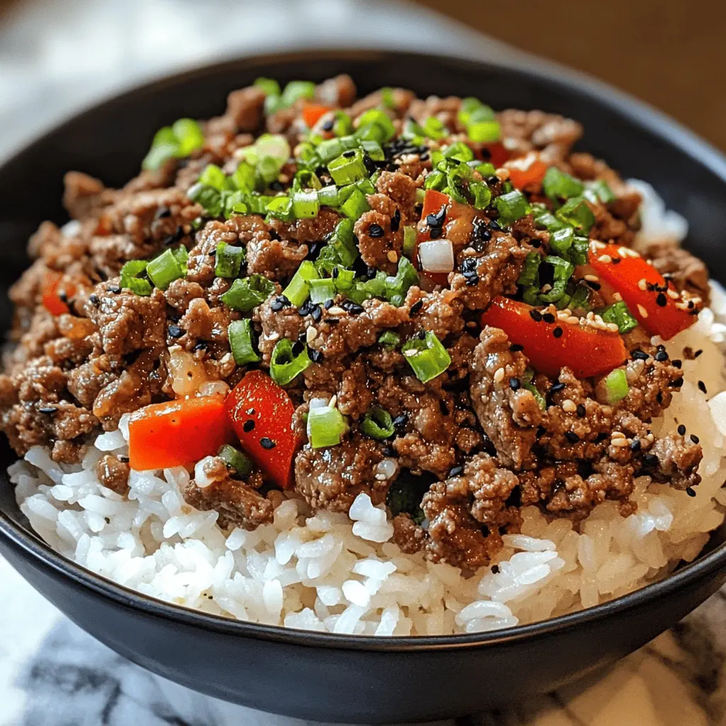 Easy Beef and Pepper Rice Bowl Recipe