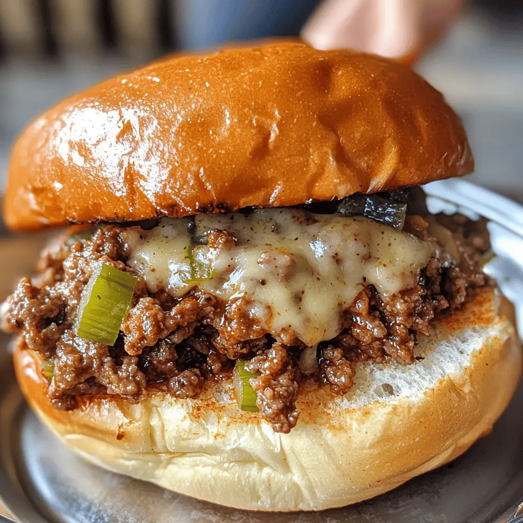 Easy Philly Cheesesteak Sloppy Joes Recipe