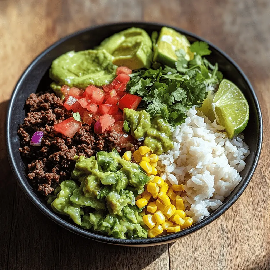 Easy Ground Beef Burrito Bowl Recipe