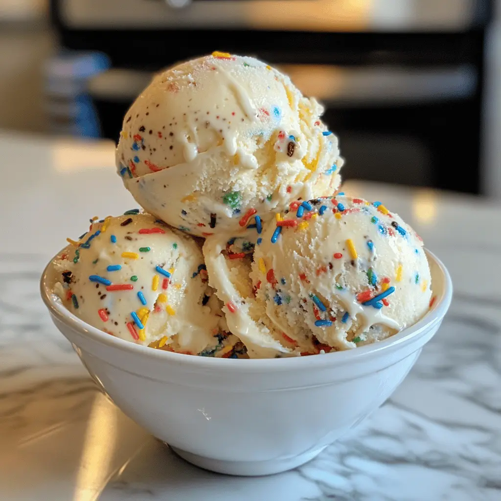 Easy Homemade Birthday Cake Ice Cream Recipe