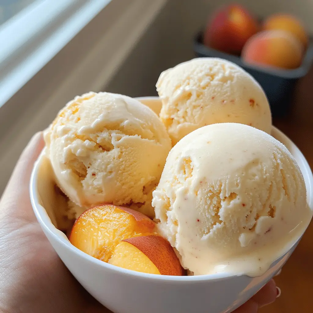 Easy Keto Peach Ice Cream Recipe