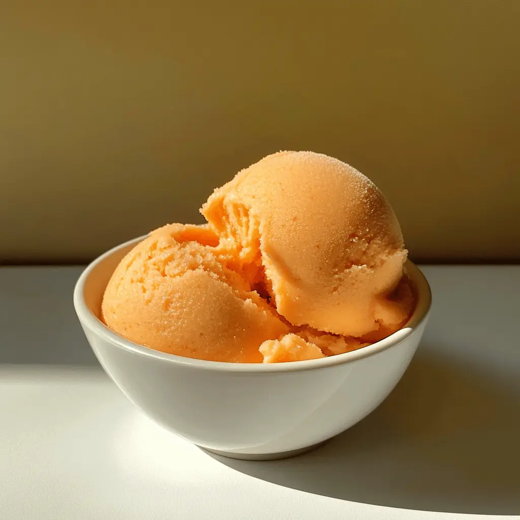 Easy 4-Ingredient Peach Sorbet Recipe