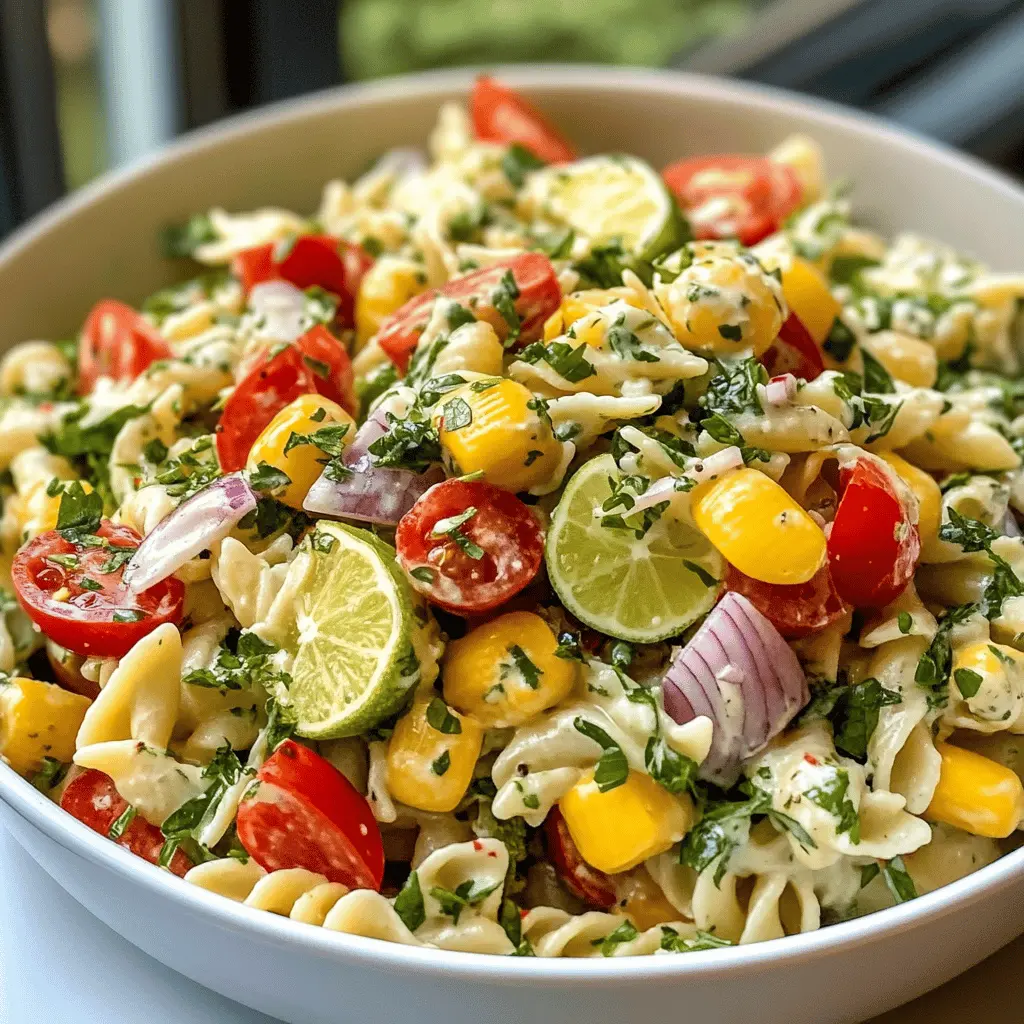 Easy Cilantro Lime Pasta Salad Recipe