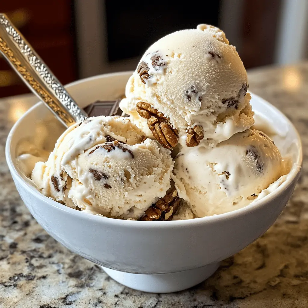 Easy Brown Butter Ice Cream With Candied Pecans And Chocolate
