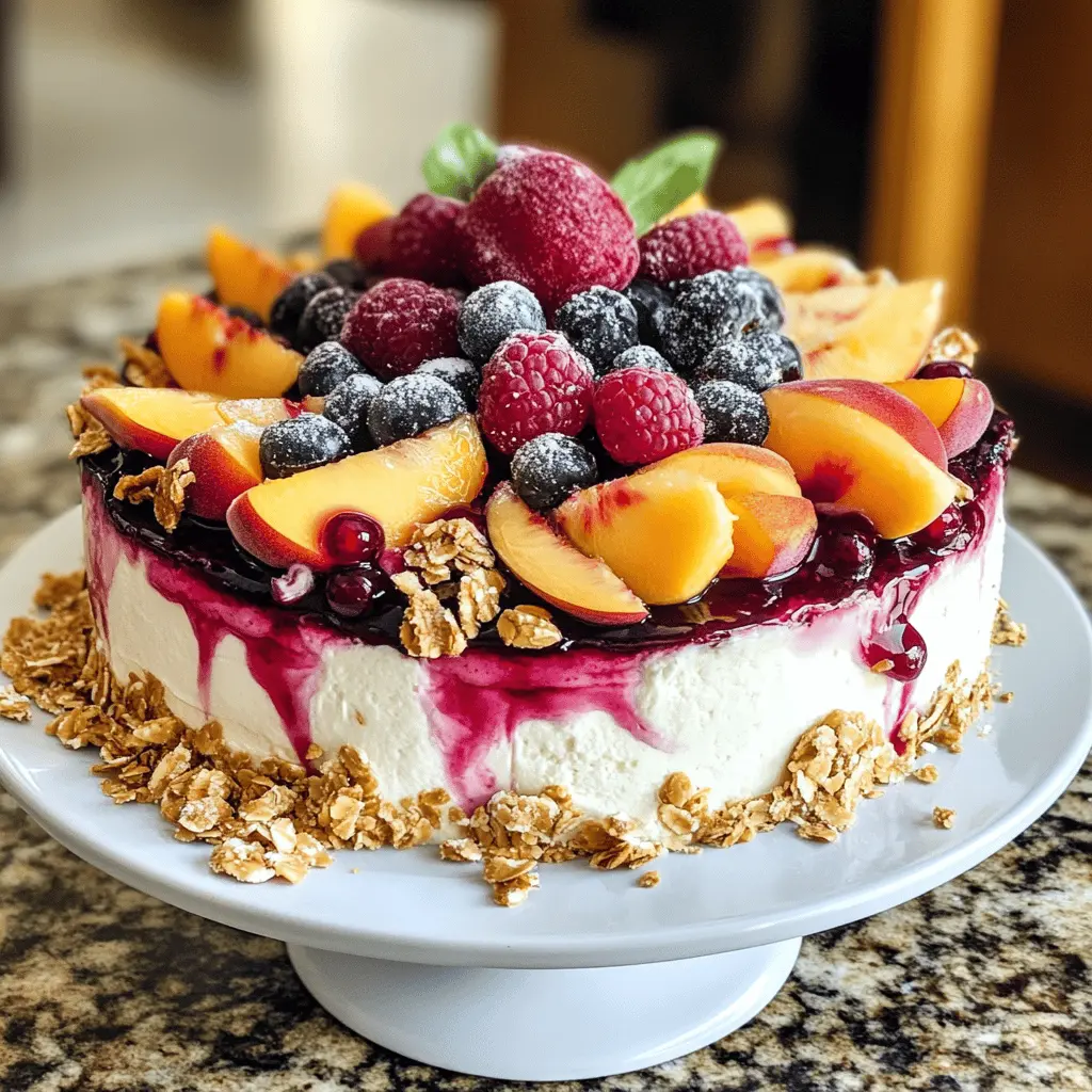 Easy Summer Berry and Peach Cheesecake Recipe