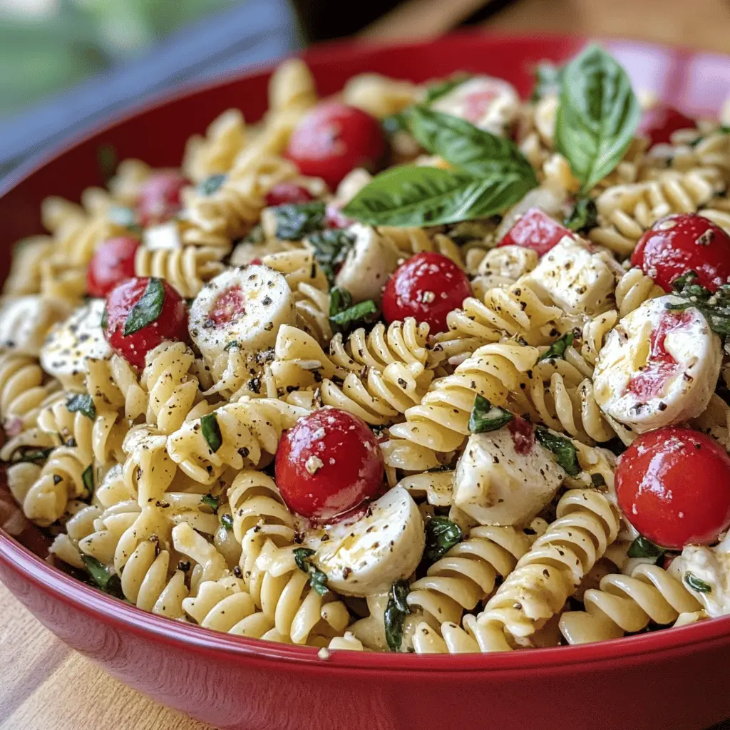 Easy Creamy Caprese Pasta Salad Recipe
