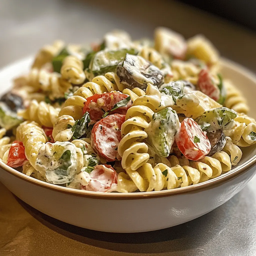 Easy Creamy Pasta Salad Recipe