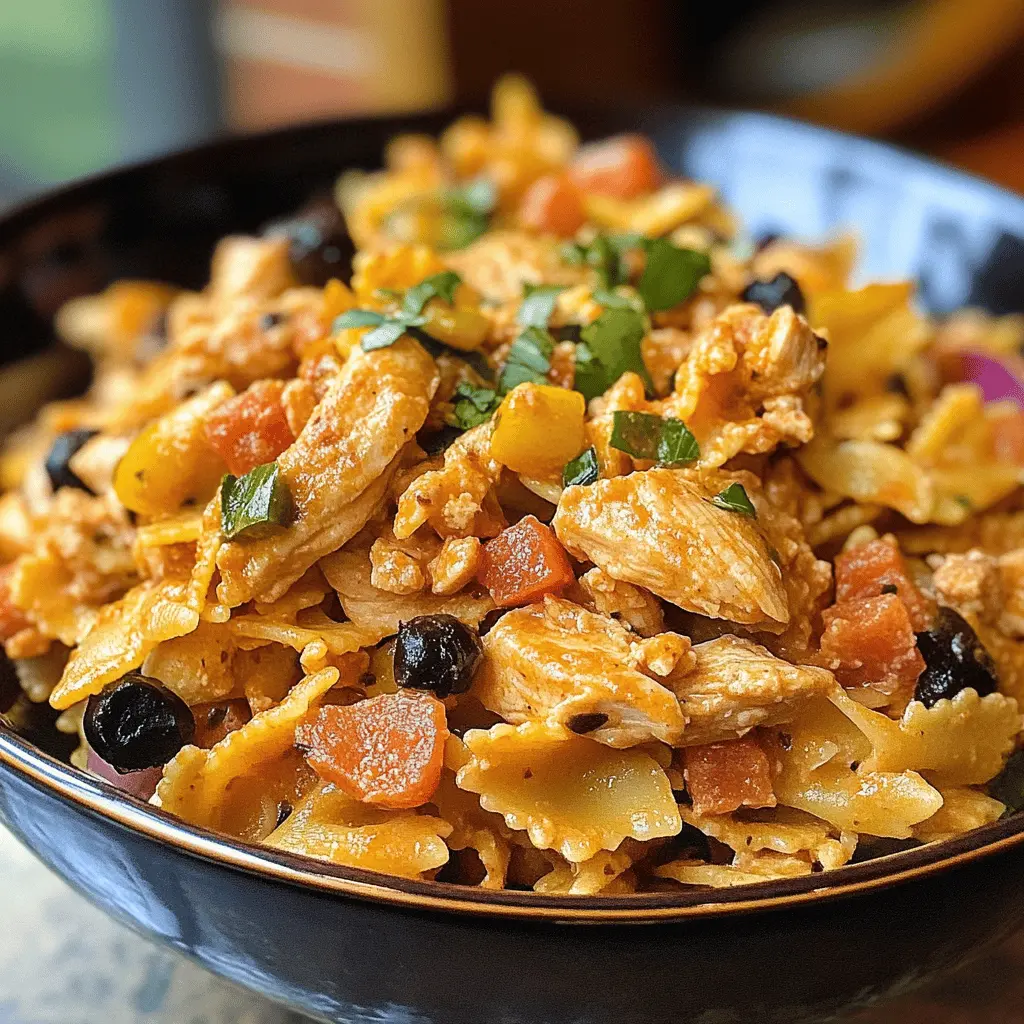 Easy Chicken Fajita Pasta Salad Recipe