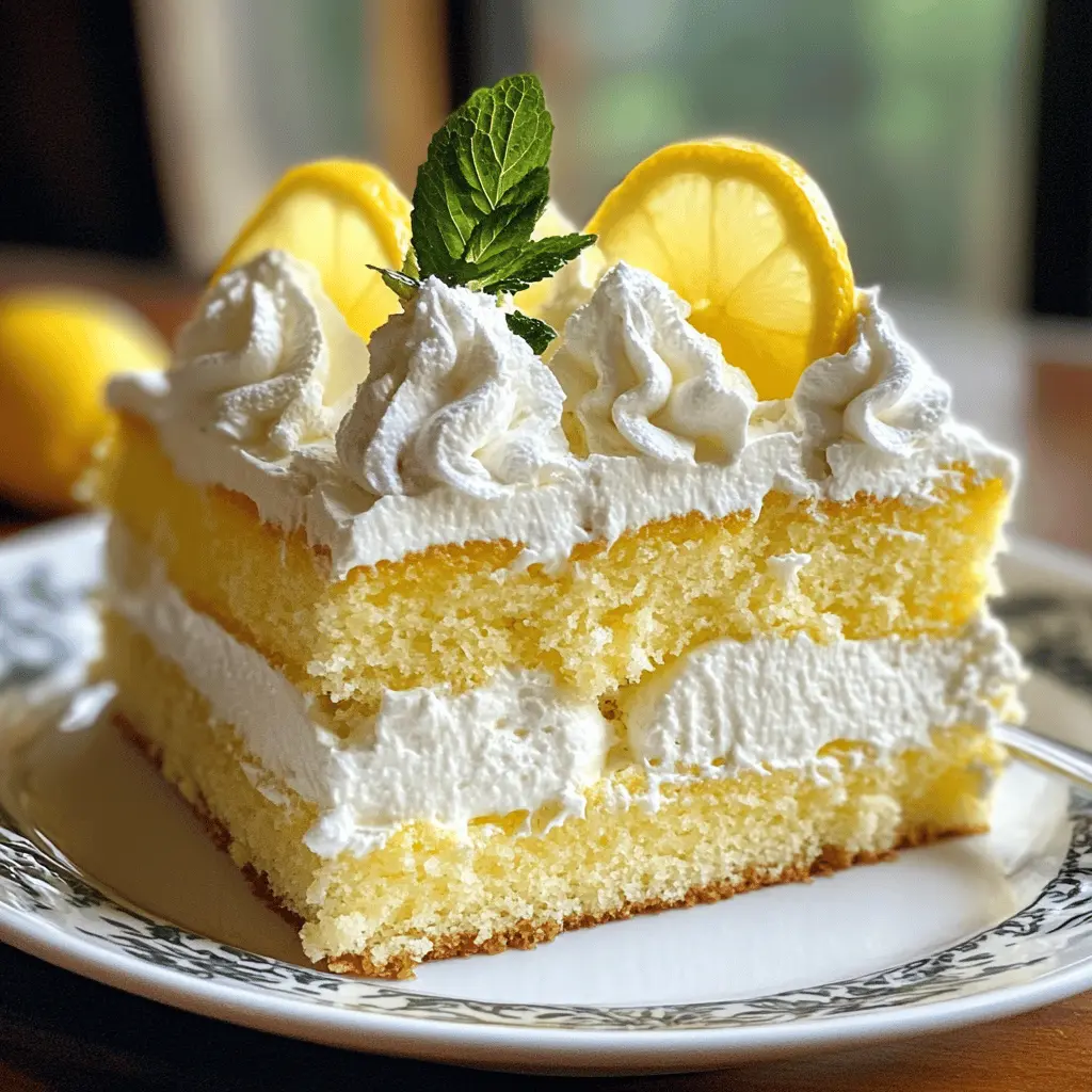Easy Italian Lemon Cream Cake Recipe