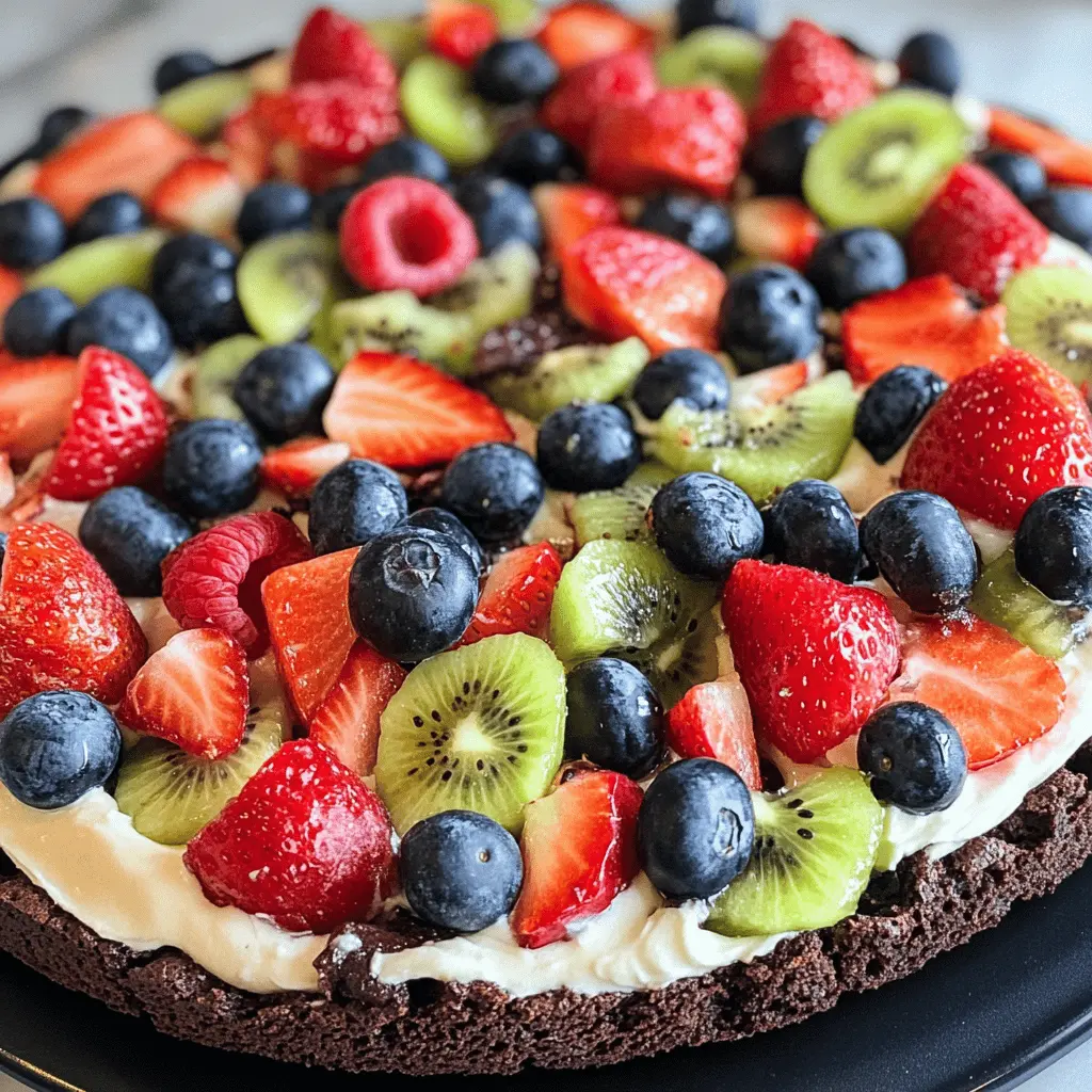 Easy Brownie Fruit Pizza Recipe