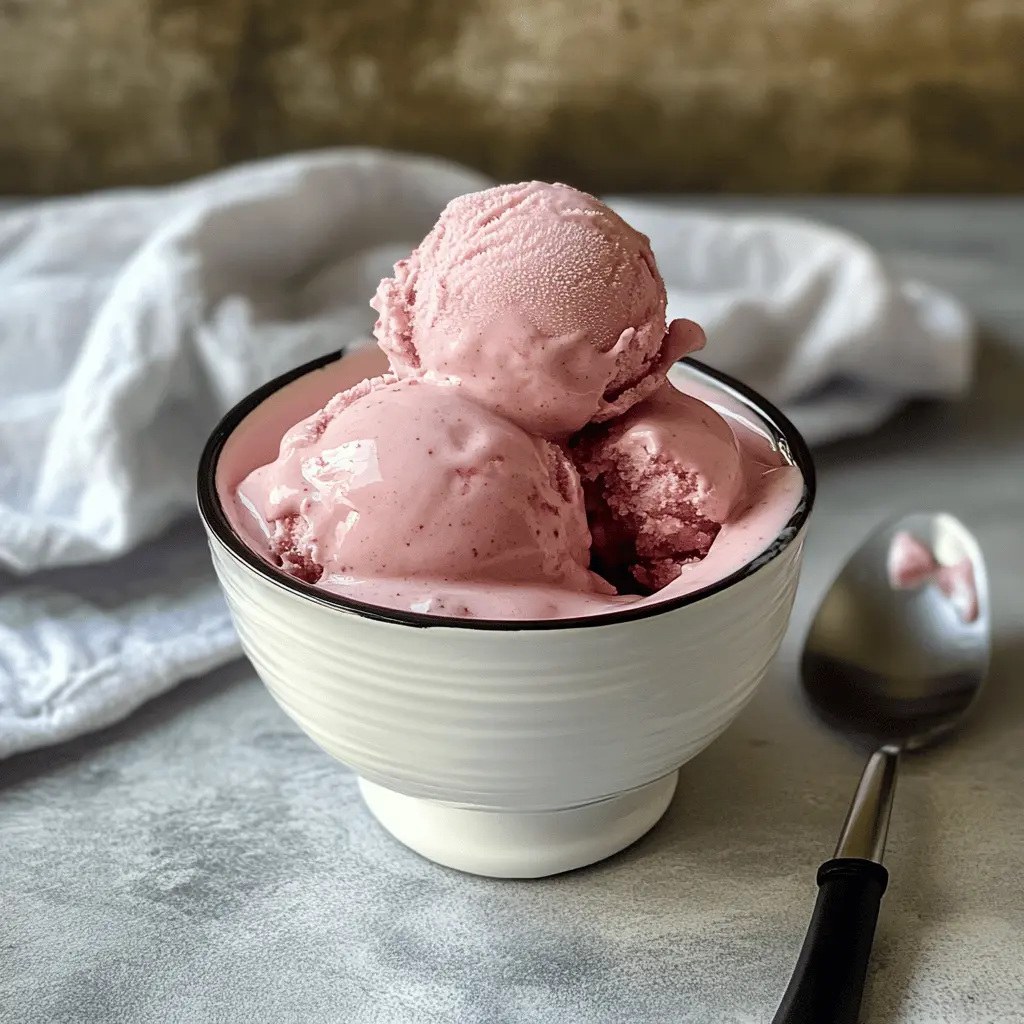 Easy 3-Ingredient Keto Strawberry Ice Cream