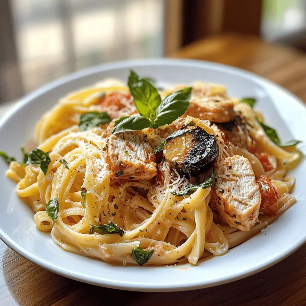 Easy Lemon Basil Chicken Pasta Recipe