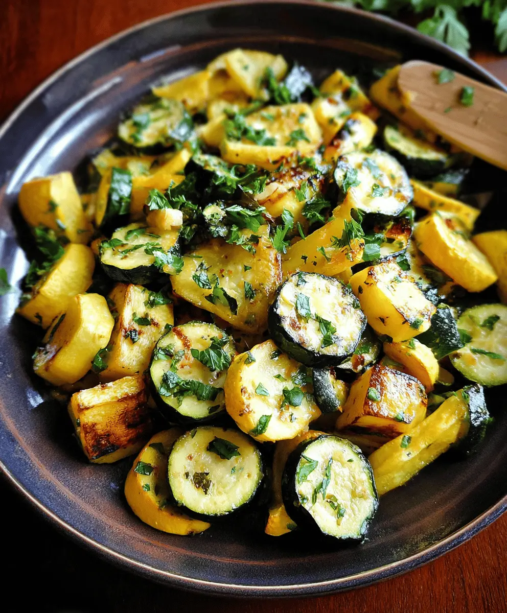 Easy Low Carb Garlic Butter Zucchini and Yellow Squash