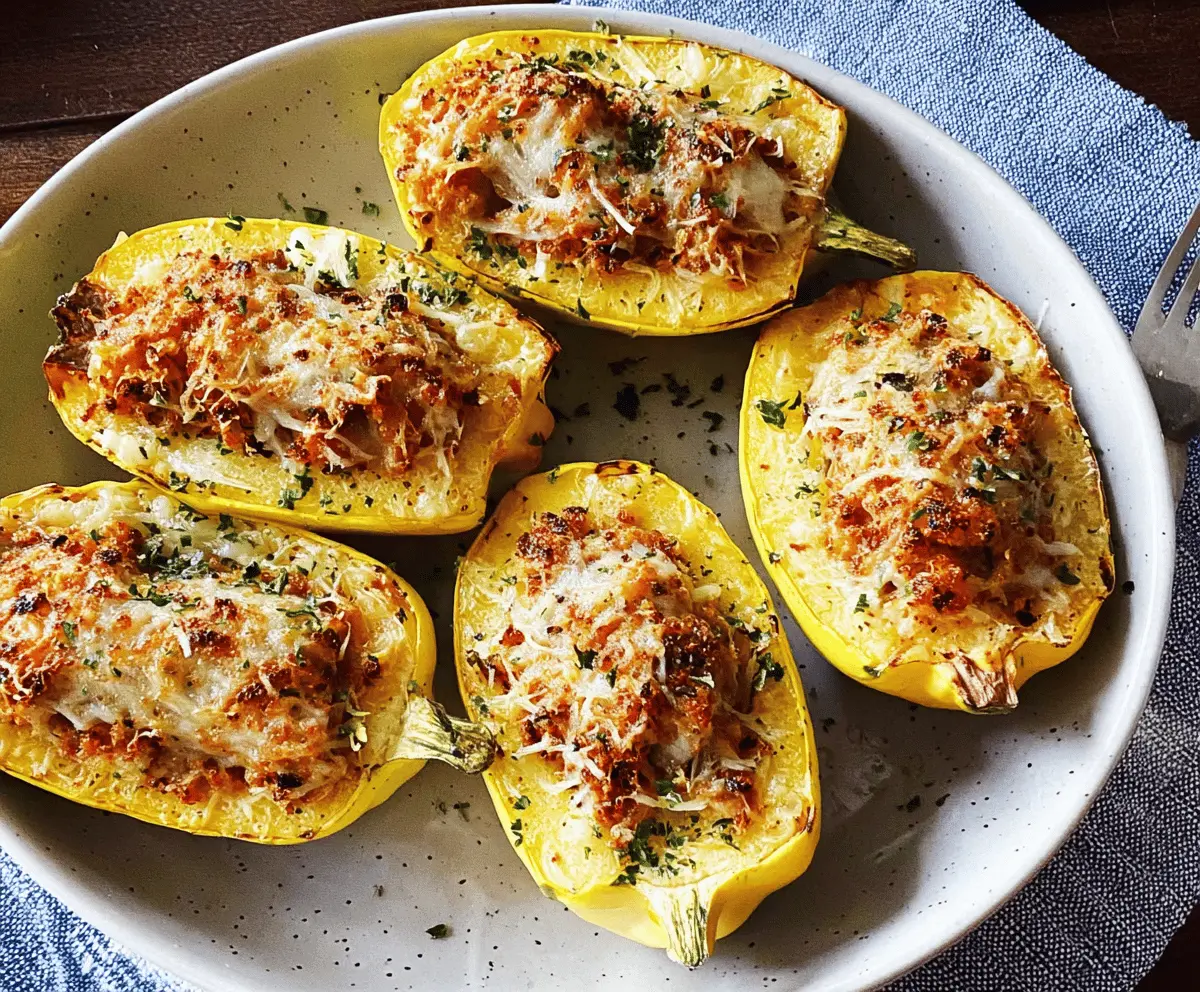 Easy Cheesy Stuffed Yellow Squash Recipe