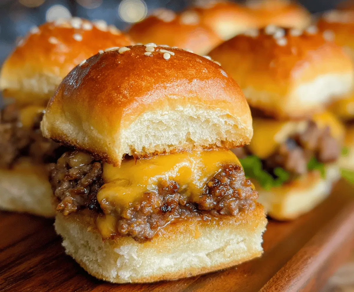 Easy Cheeseburger Sliders Recipe for Crowd