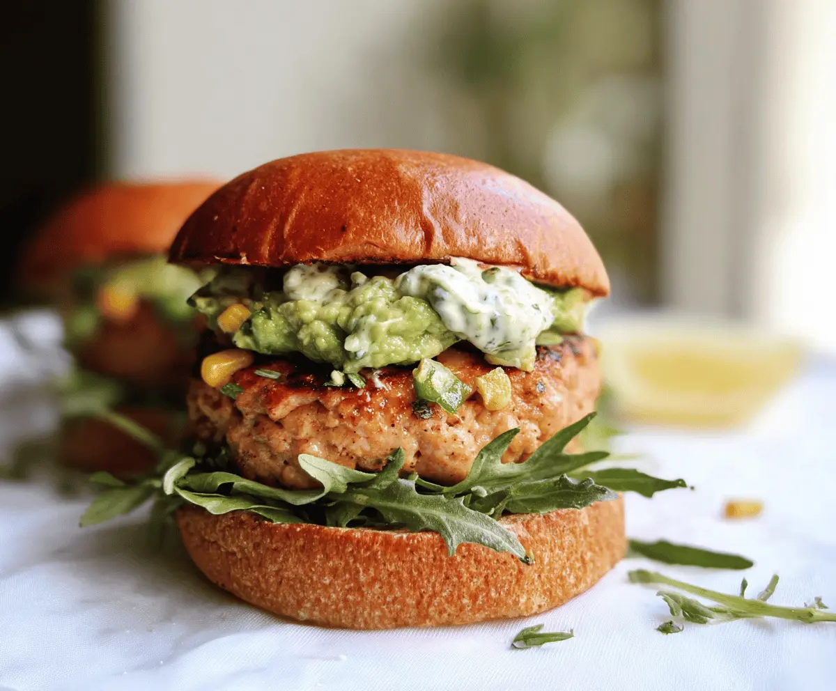 Easy Honey Jalapeño Turkey Burgers with Creamy Avocado Sauce