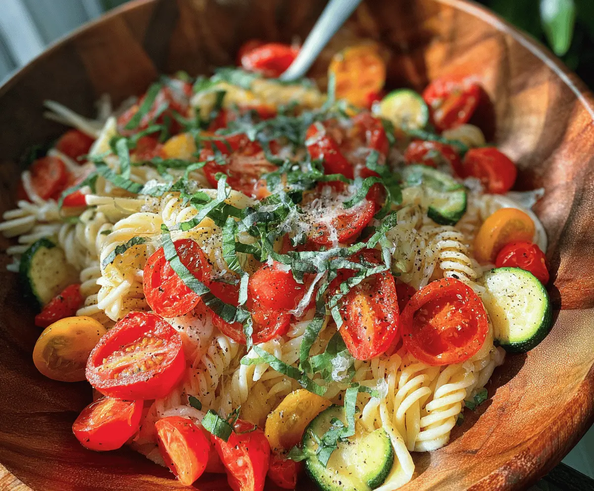 Easy Summer Garden Pasta Recipe with Fresh Veggies
