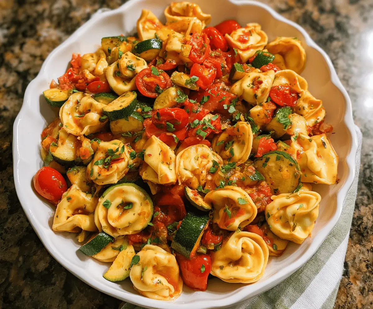 Easy Tortellini with Sautéed Vegetables Recipe