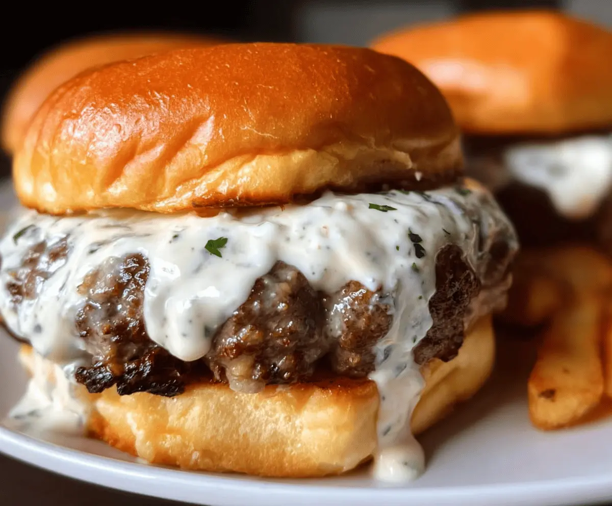 Creamy Garlic Overboard Burgers Recipe
