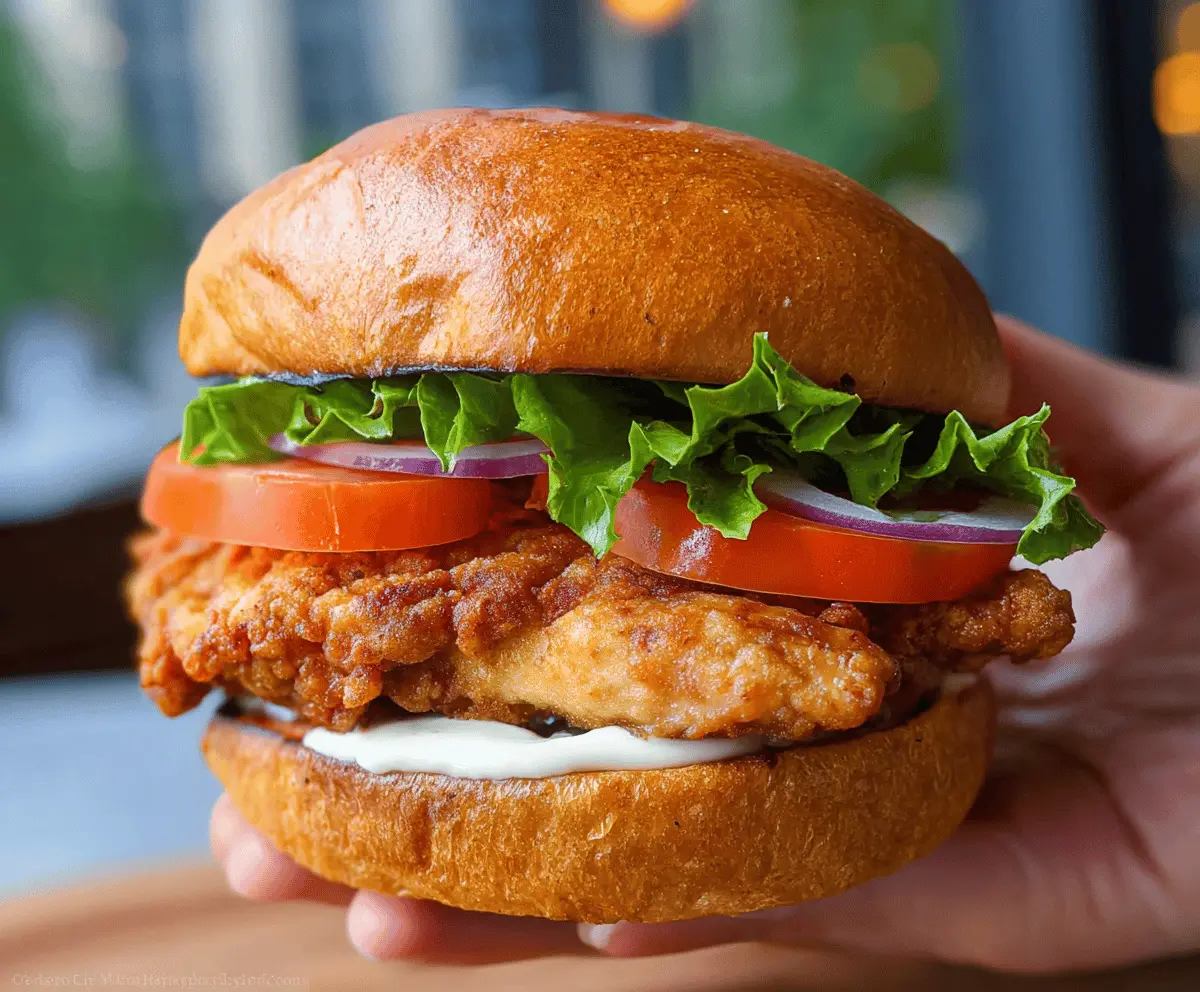 Easy Crispy Chicken Sandwich Recipe