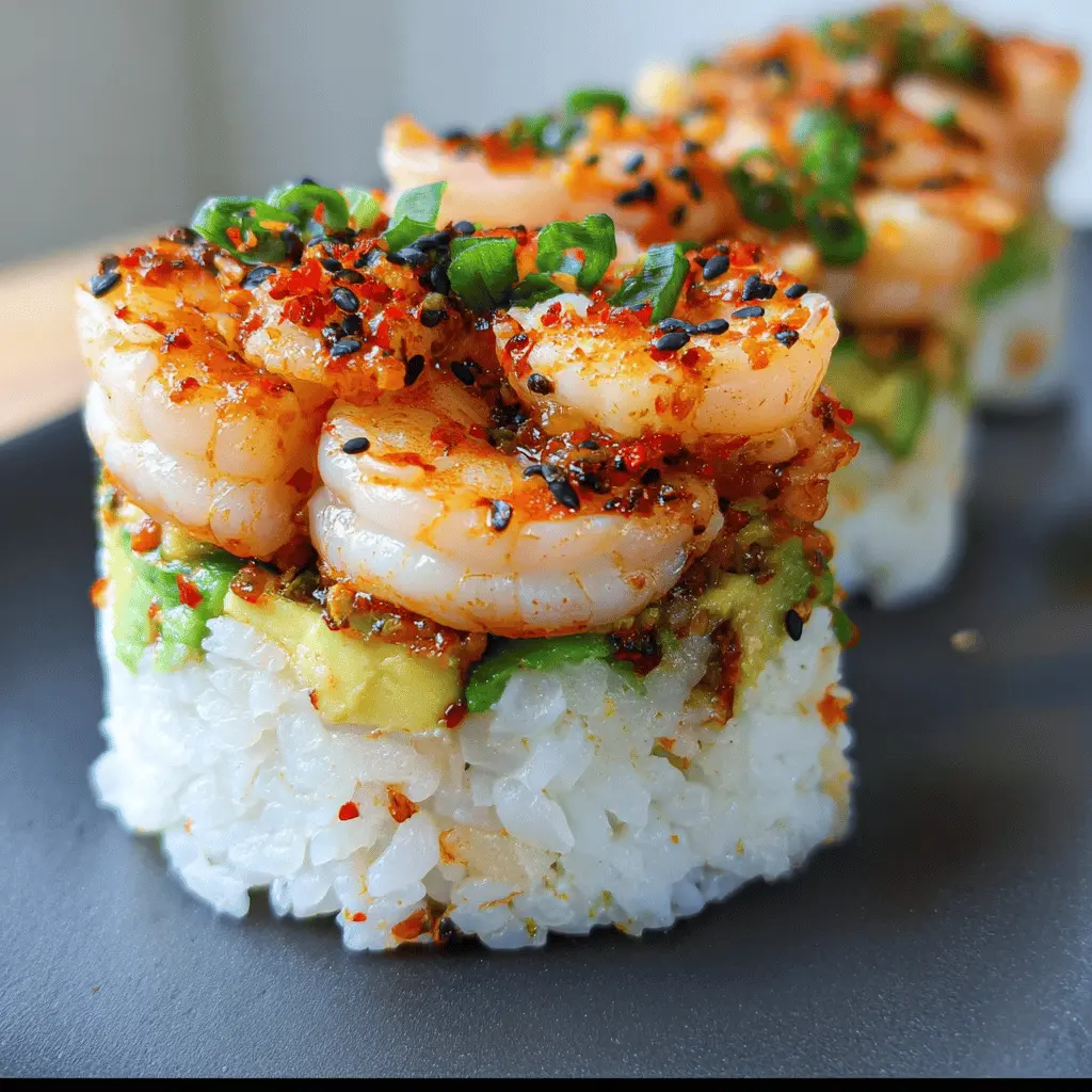 Easy Spicy Shrimp Sushi Stacks Recipe