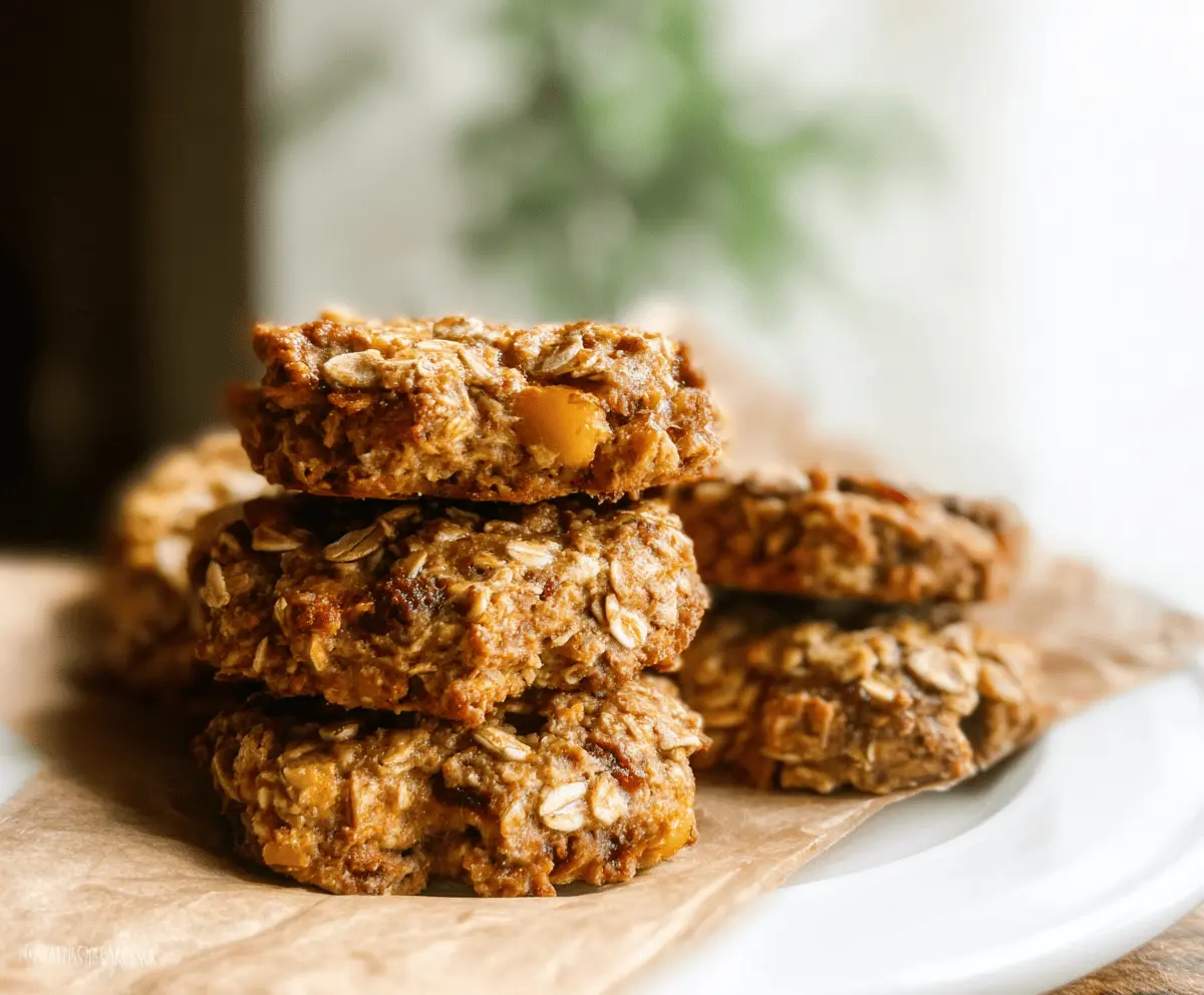 Healthy Peach Oatmeal Breakfast Cookies Recipe
