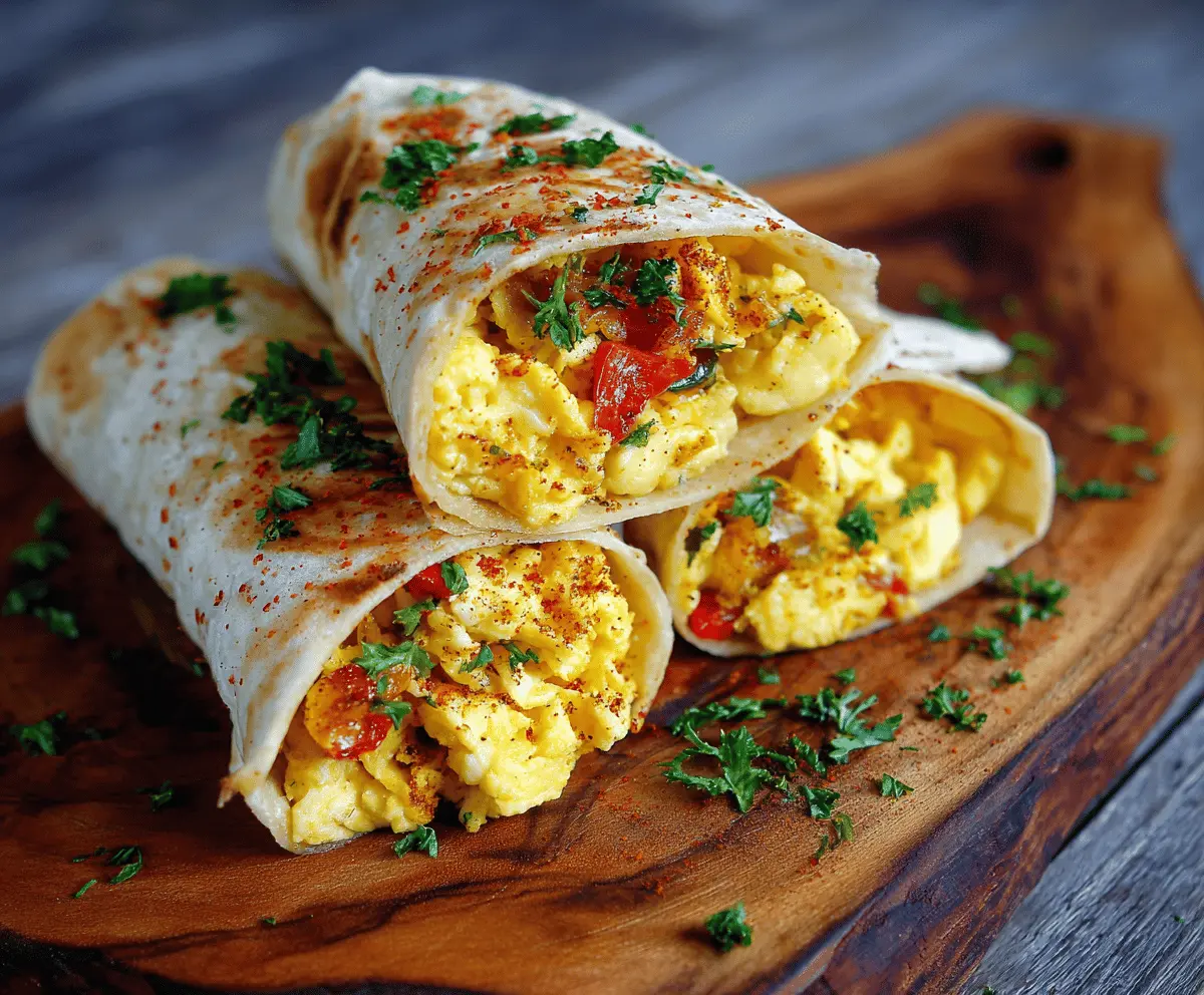 Scrambled Egg and Cheese Wraps