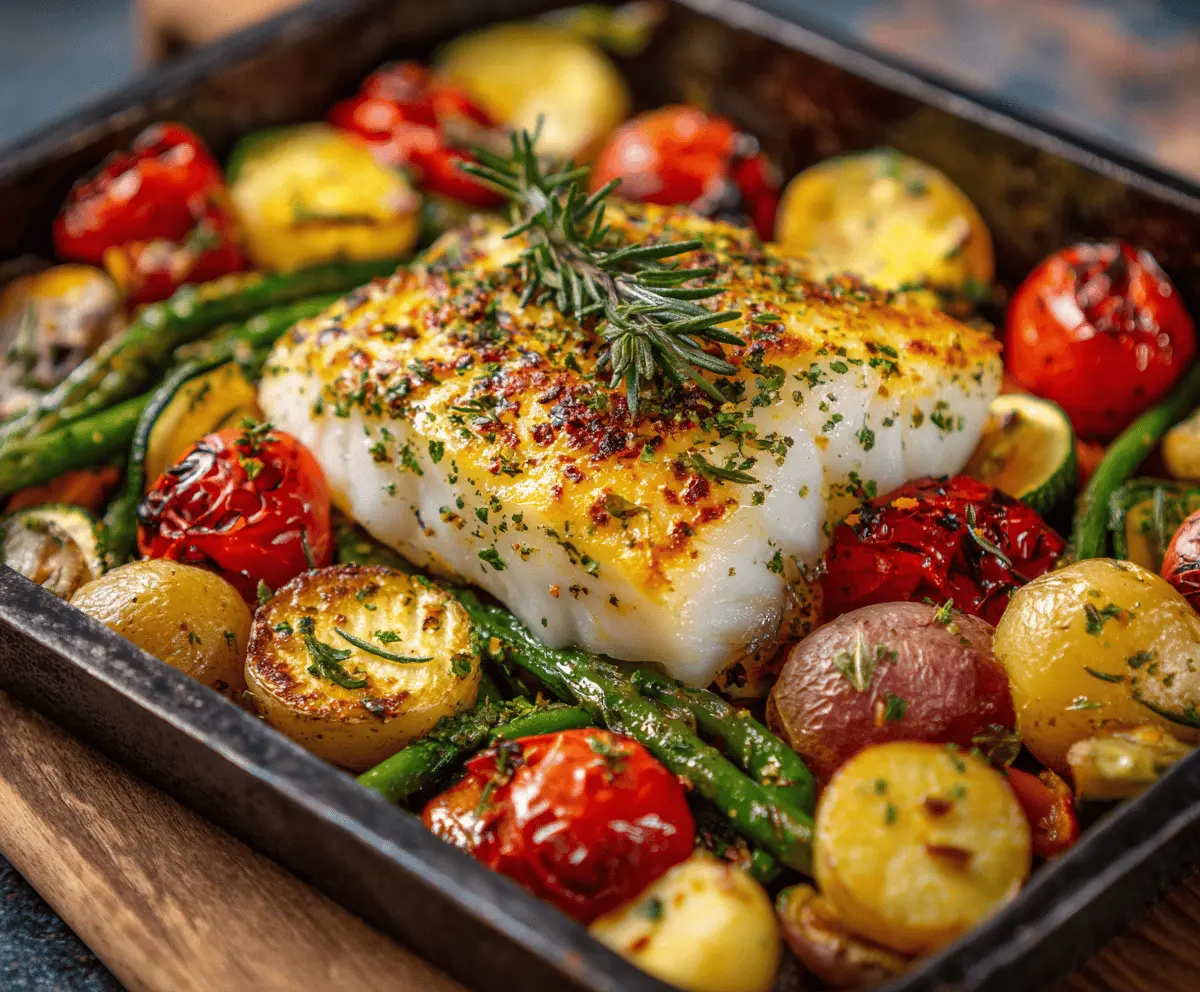 Baked Cod with Vegetables