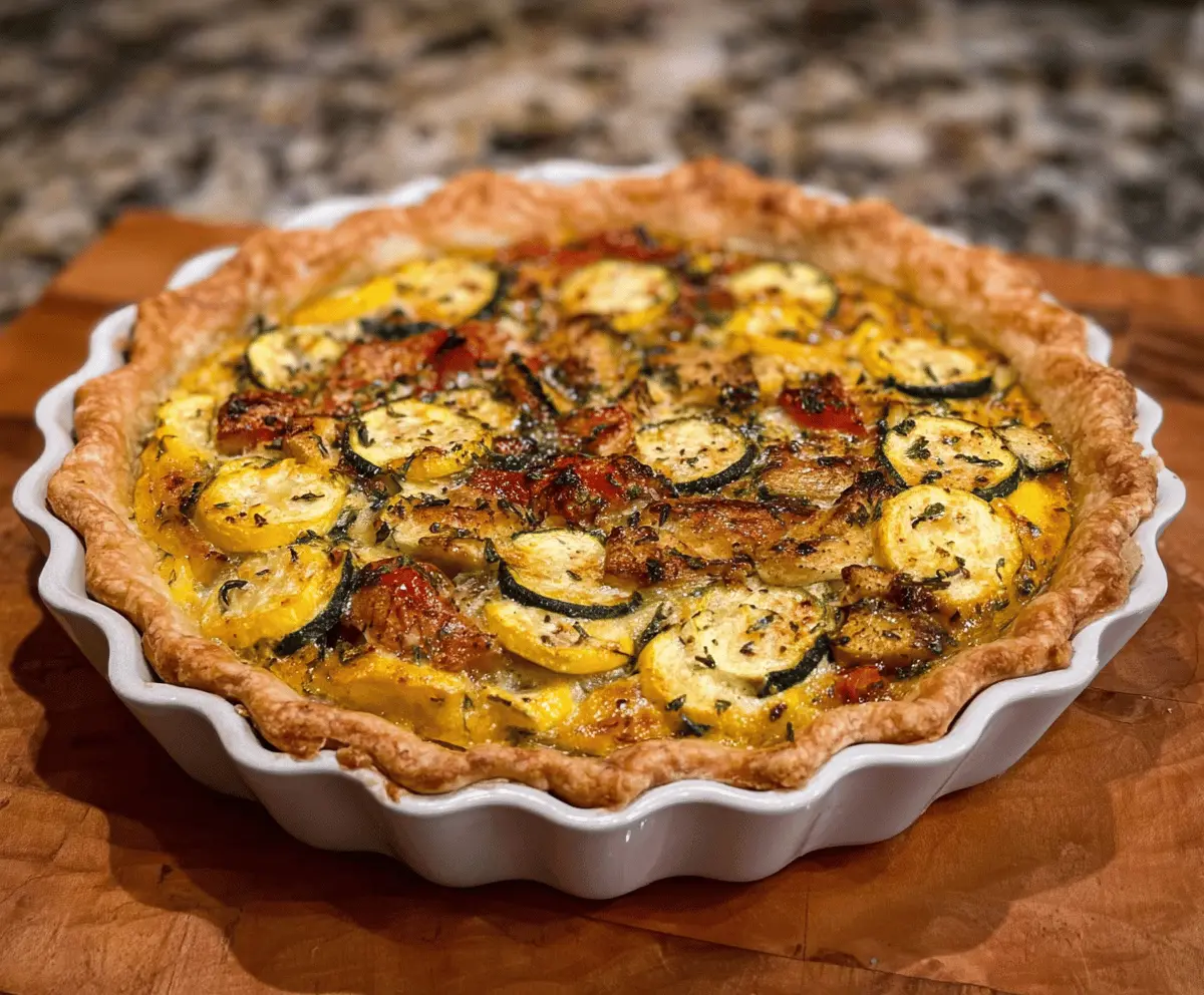 Easy Savory Summer Squash Pie Recipe
