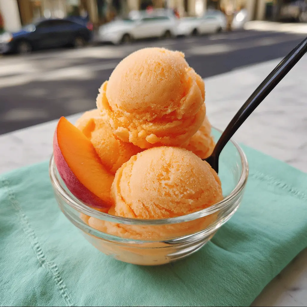 Easy Homemade Peach Sorbet Recipe