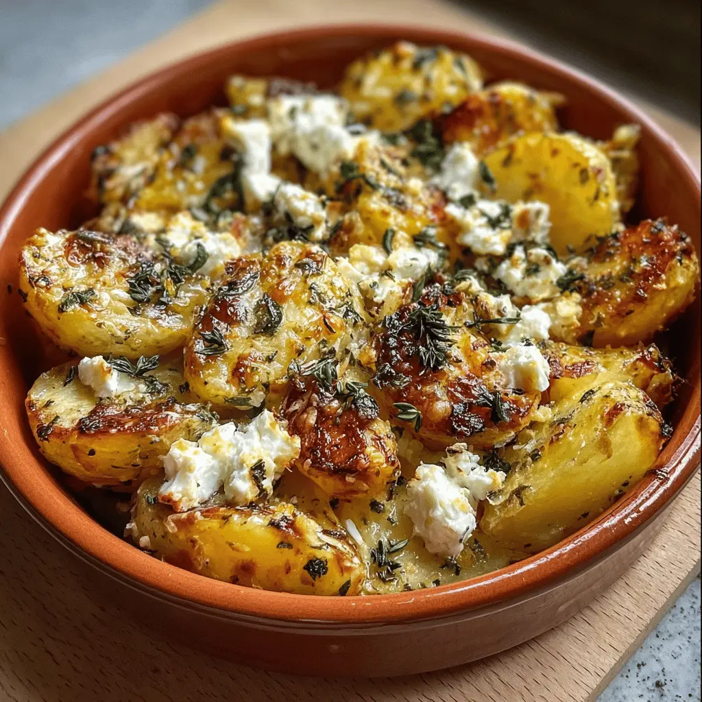 Easy Cheesy Baked Feta Potatoes Recipe