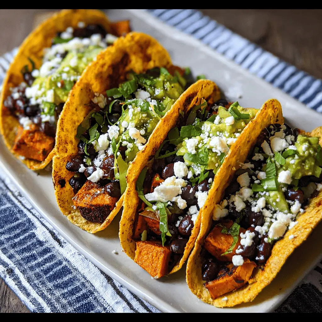 Healthy Black Bean Sweet Potato Tacos Recipe