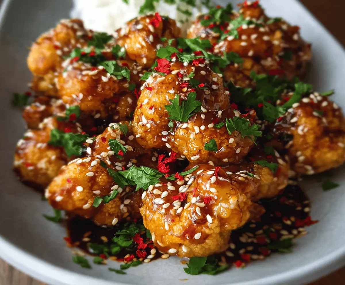Easy Sticky Sesame Cauliflower Recipe