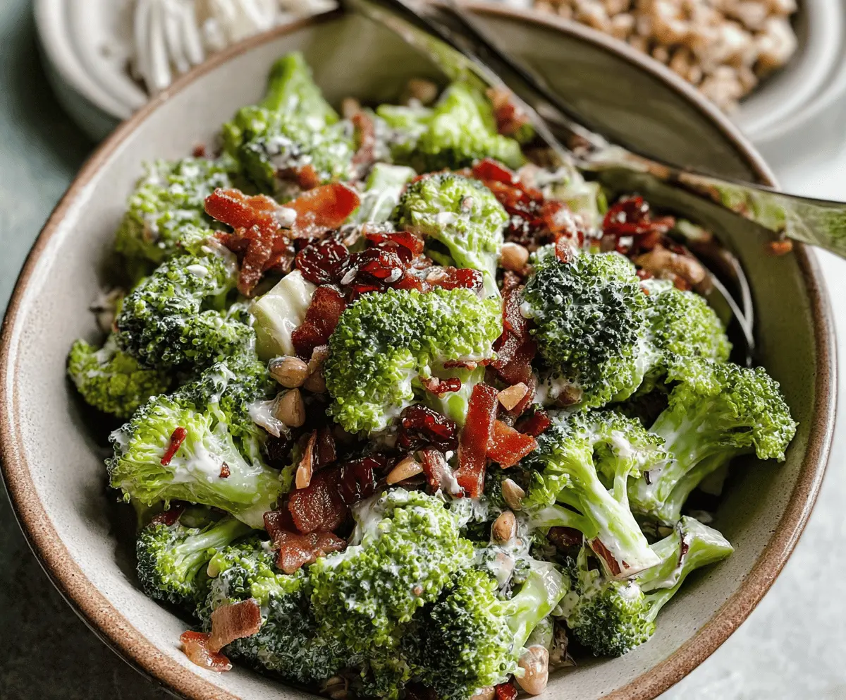 Easy Creamy Broccoli Salad Recipe