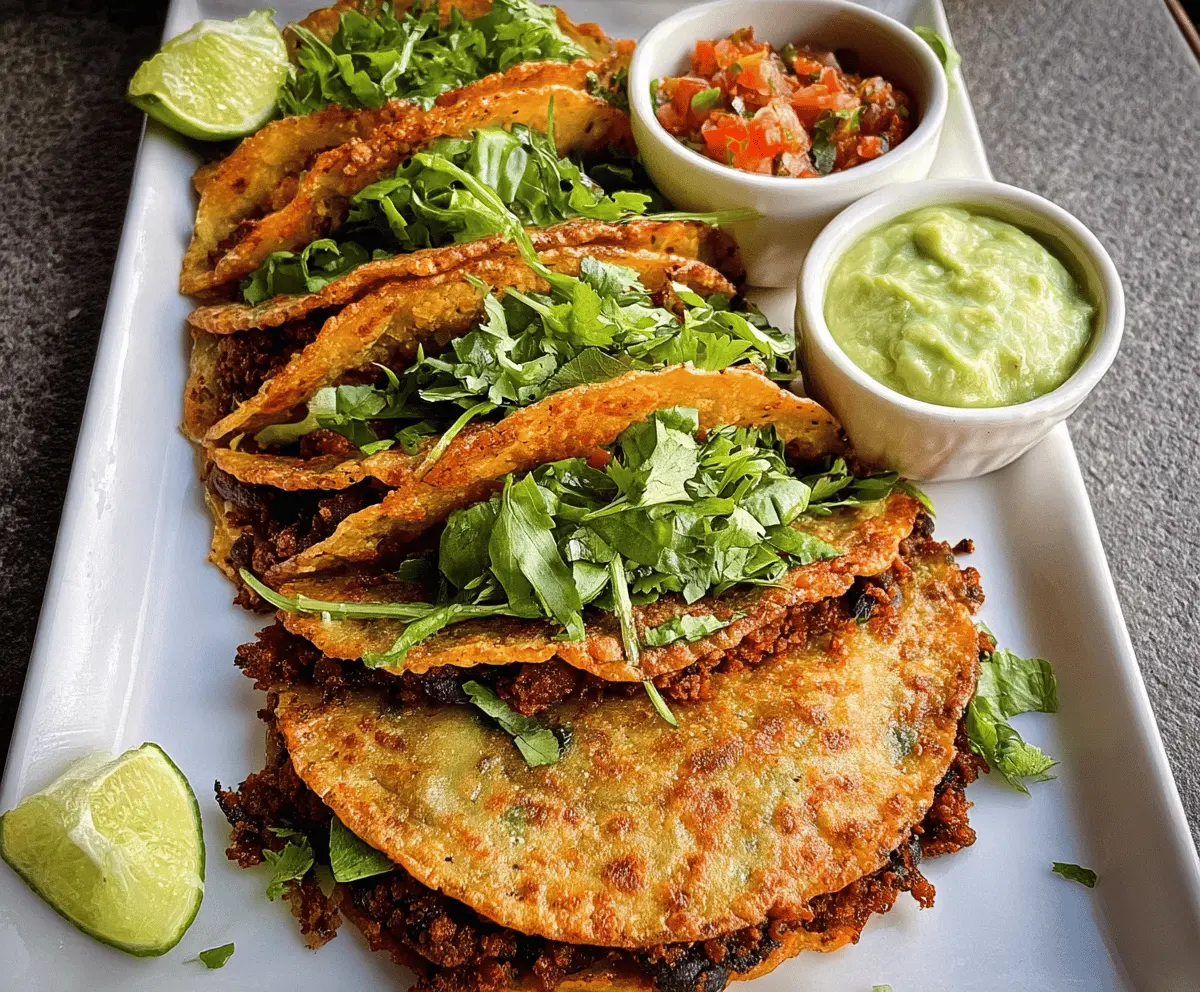 Easy Crispy Black Bean Tacos Recipe